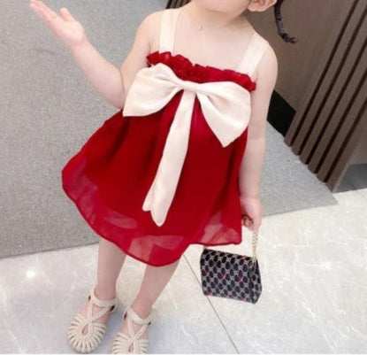 Melody Bow Girls Party Dress in soft pastel color – adorable baby girl formal dress by Ju Ju Jam

