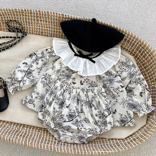 Mia Baby Girls Two Piece Set with cute matching top and bottoms – stylish and comfy outfit by Ju Ju Jam.