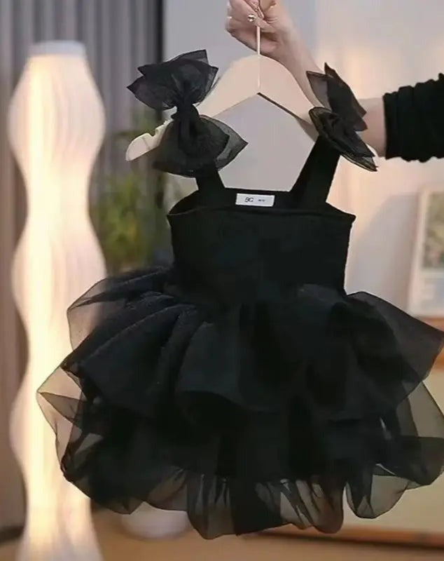 Midnight Magic Girls Princess Dress – Beautiful dark-themed princess dress for baby girls by Ju Ju Jam. Ideal for parties, celebrations, and photoshoots. Comfortable and stylish toddler outfit.