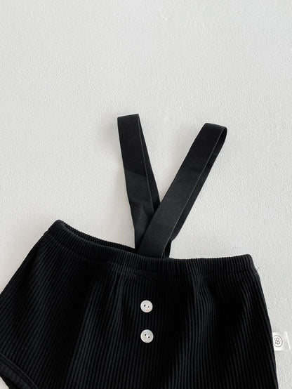 Classic suspender romper set for boys – adorable and smart baby outfit by Ju Ju Jam.

