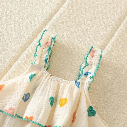 Ju Ju Jam Mini Hearts baby romper with hat – cute and comfy heart-print outfit for baby girls.

