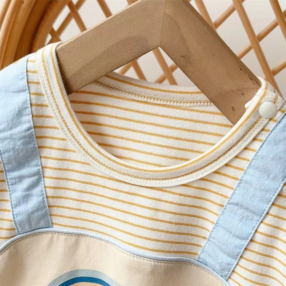 Ju Ju Jam sunshine-themed romper – happy and comfy baby boy outfit perfect for summer days.

