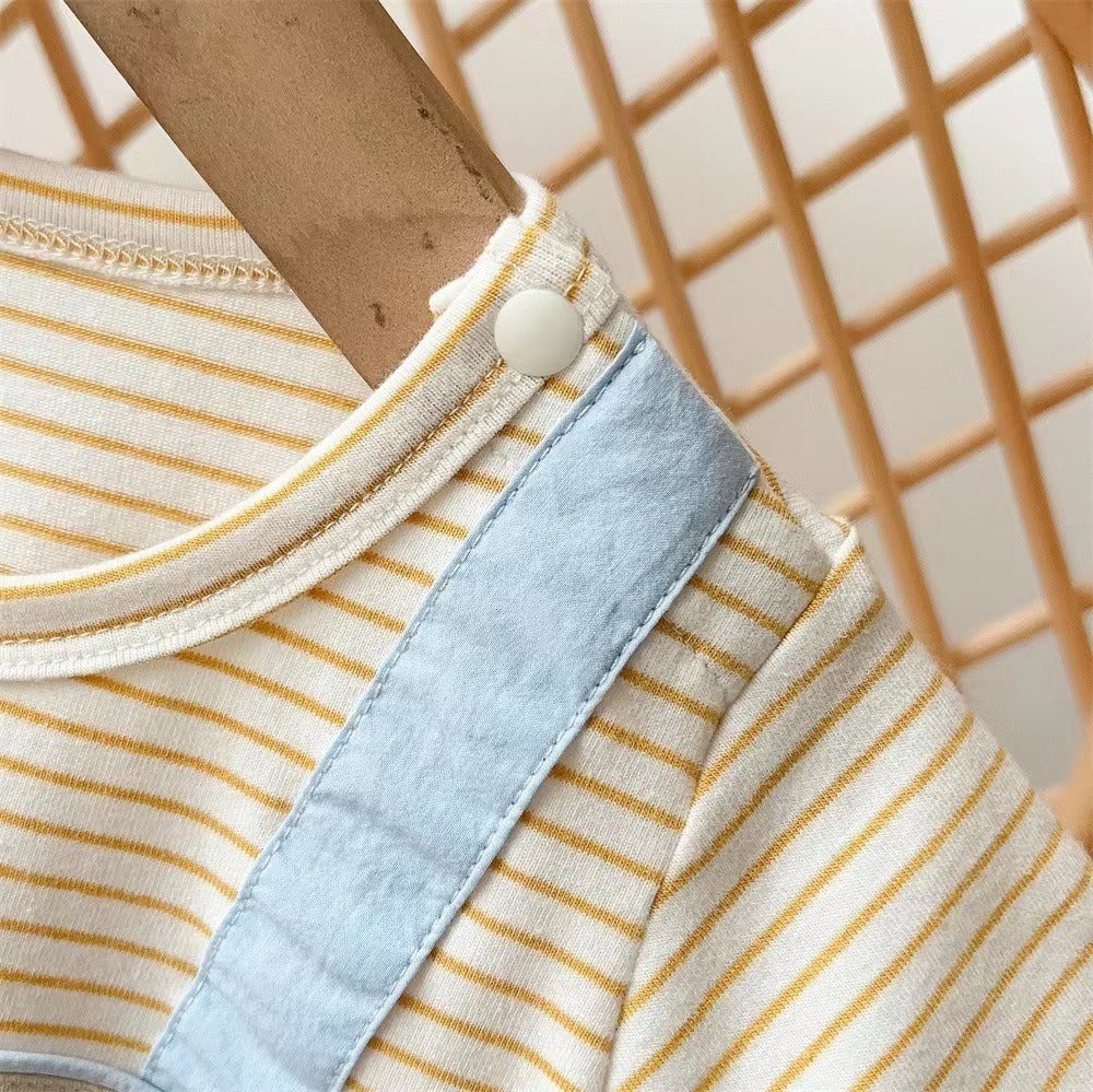 Ju Ju Jam Mini Sunshine romper – soft and fun baby boys one-piece for warm weather wear.

