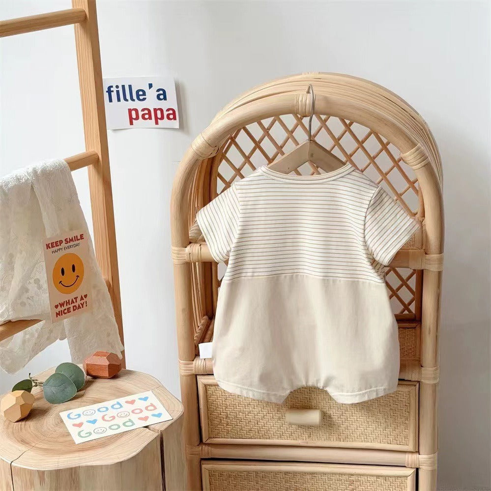 Sunshine-themed baby boys romper – soft and vibrant one-piece outfit from Ju Ju Jam.

