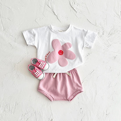 Ju Ju Jam Miss Good Vibes Set – fun and colorful two-piece outfit for baby and toddler girls.

