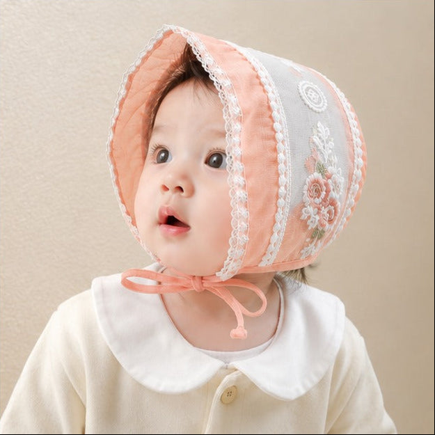 Peachy Embroidered Baby Girls Cap