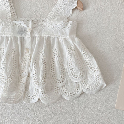 Ivory Love two-piece baby girl set – soft cotton top with adorable skorts, perfect for comfort and style by Ju Ju Jam.

