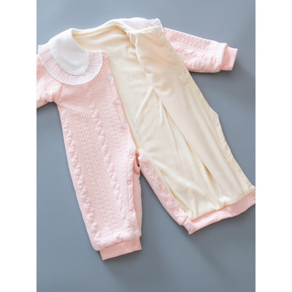 Comfortable and stylish romper for baby girls, offering a soft, cozy design, from Ju Ju Jam.