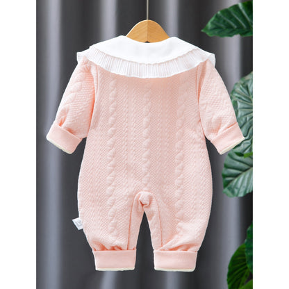 Ju Ju Jam Soft Cozy romper for baby girls, crafted with soft materials for a comfy and delightful look.