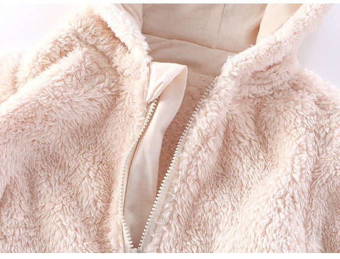 Tiny Puff Baby Boys and Girls Hoodie Romper