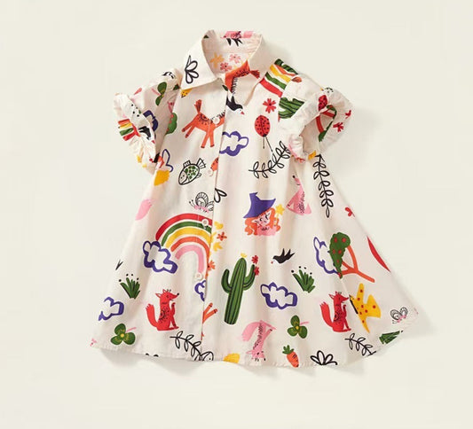 Graffiti Colourful Art Girls Dress