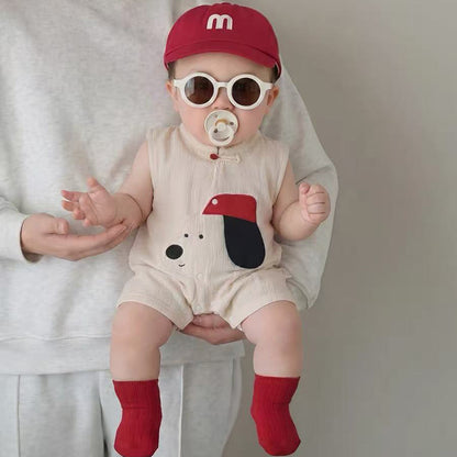 Happy Pup Baby Boys Girls Unisex Romper