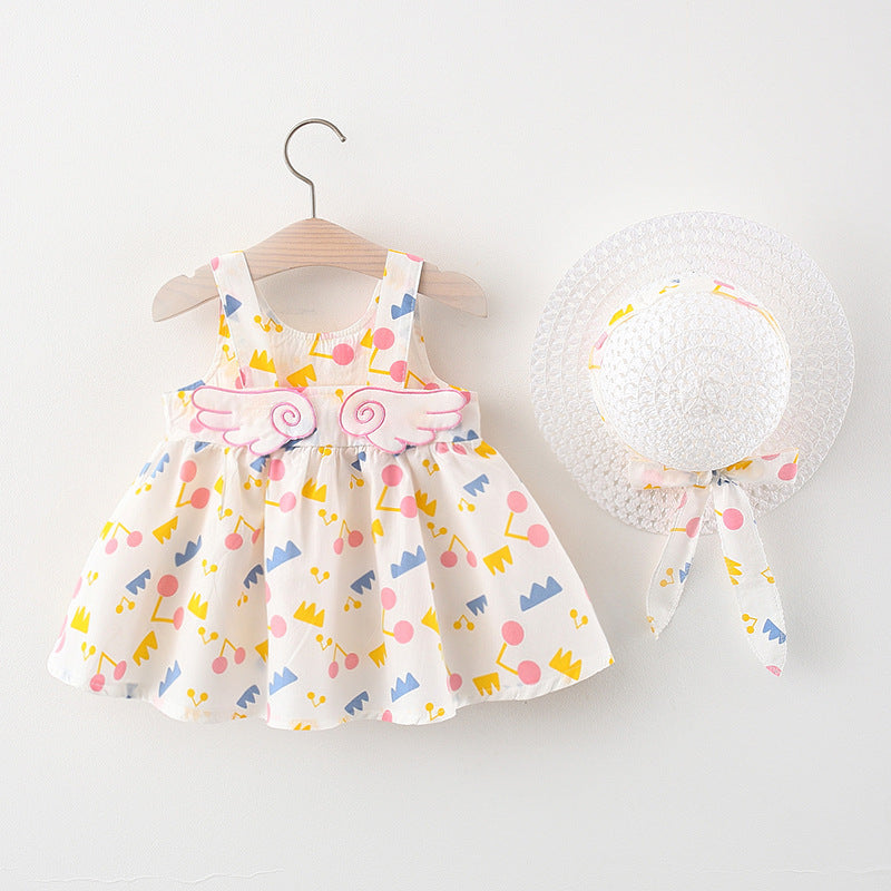 Cute Ju Ju Jam Wing Eye Girl's Dress with Coordinating Hat - Kid's Summer Fashion