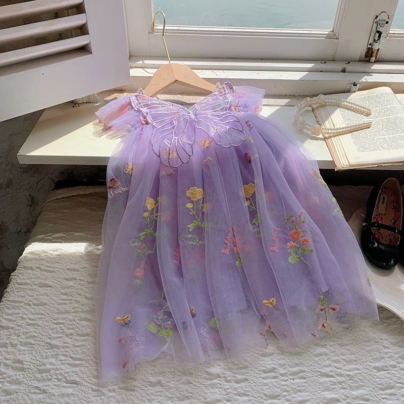 Charming and flowy girls dress with flutter wings design – Ju Ju Jam

