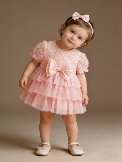 Ella Bow Delight Baby Girls Party Dress