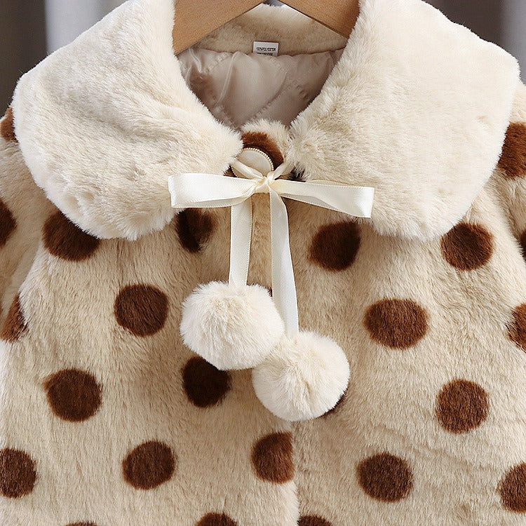 Polka Dot Baby Girls Cozy Coat