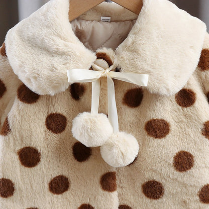 Polka Dot Baby Girls Cozy Coat
