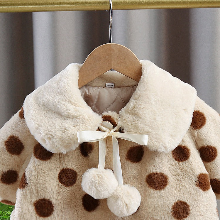 Polka Dot Baby Girls Cozy Coat