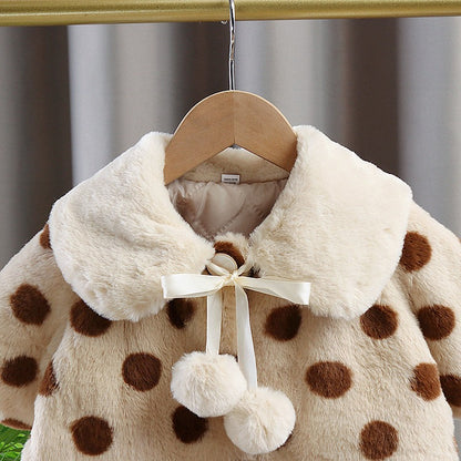 Polka Dot Baby Girls Cozy Coat