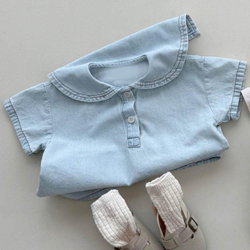 Lil Trendster Boys and Girls Denim Set