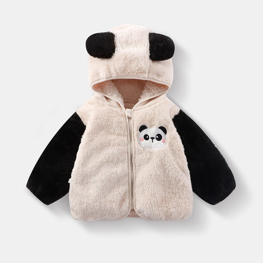 Panda Hooded Boys and Girls Fleece Jacket