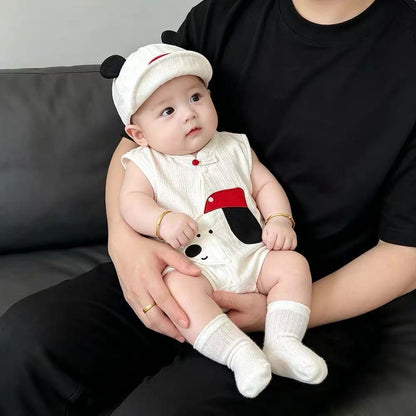 Happy Pup Baby Boys Girls Unisex Romper