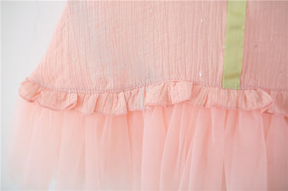 Rose Bloom Frill Girls Dress with Hat