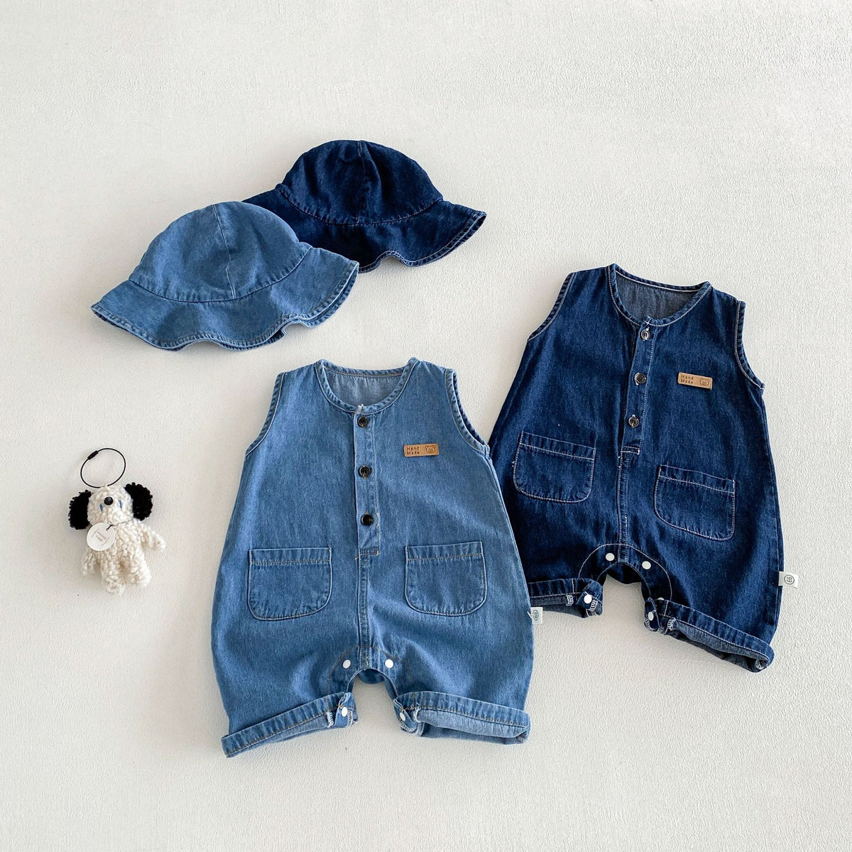 Picnic Perfect Unisex Baby Boys Girls Denim Set with Hat