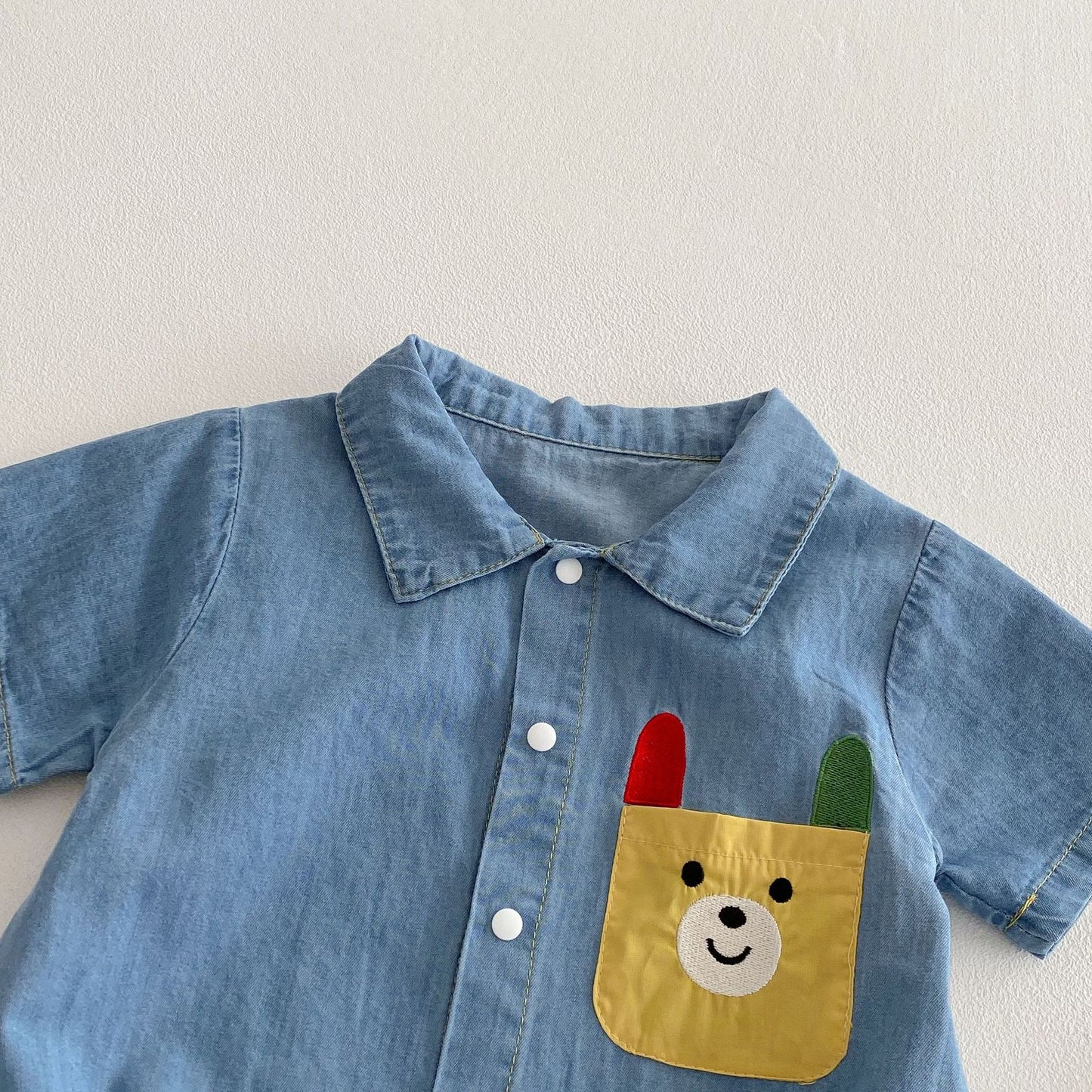 Arish Cute Baby Boys Denim Romper
