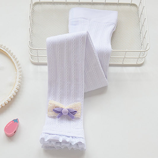 Soft Lavender Girls Tights