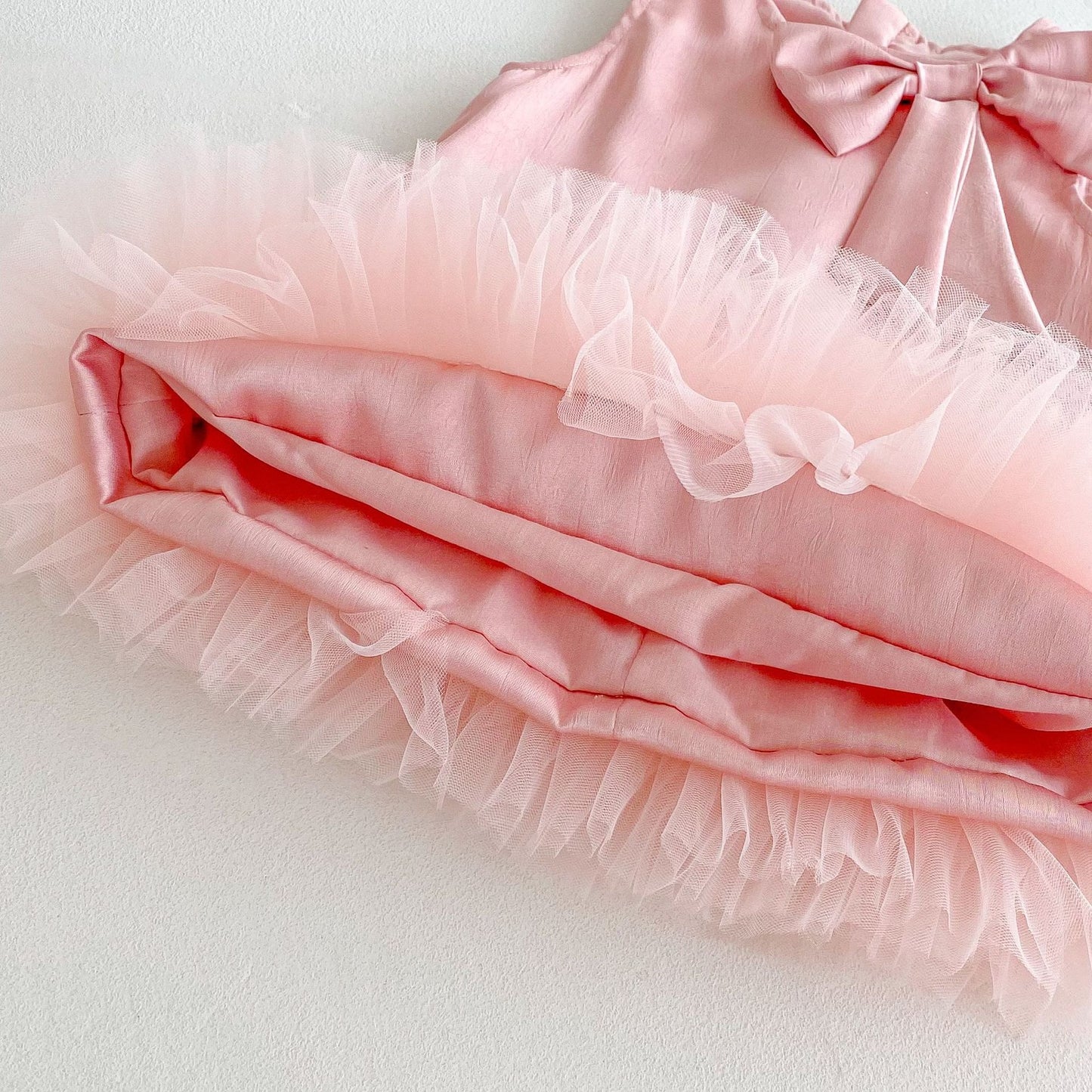 Grace Bow Girls Frill Party Dress