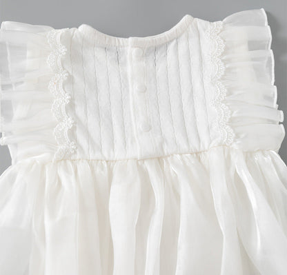 Elegant Bloom Baby Girls Romper Dress Set