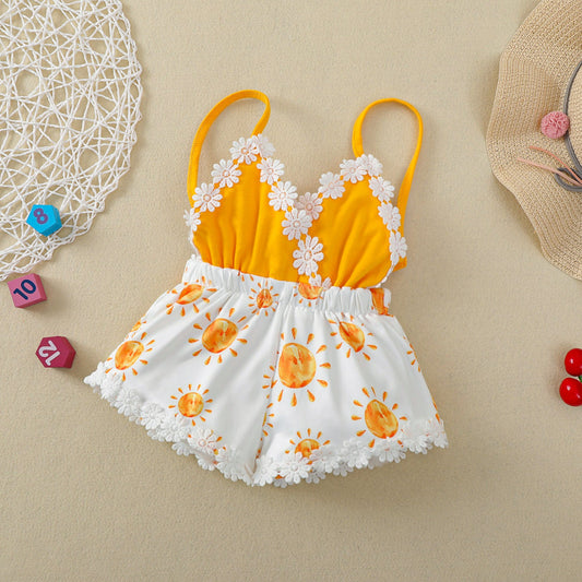 Sunshine Lace Baby Girls Romper Jumpsuit
