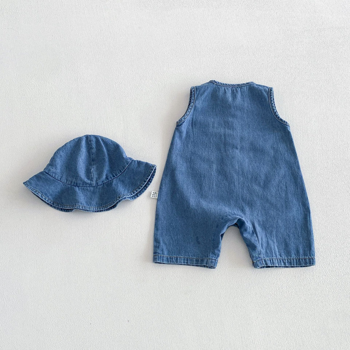 Picnic Perfect Unisex Baby Boys Girls Denim Set with Hat