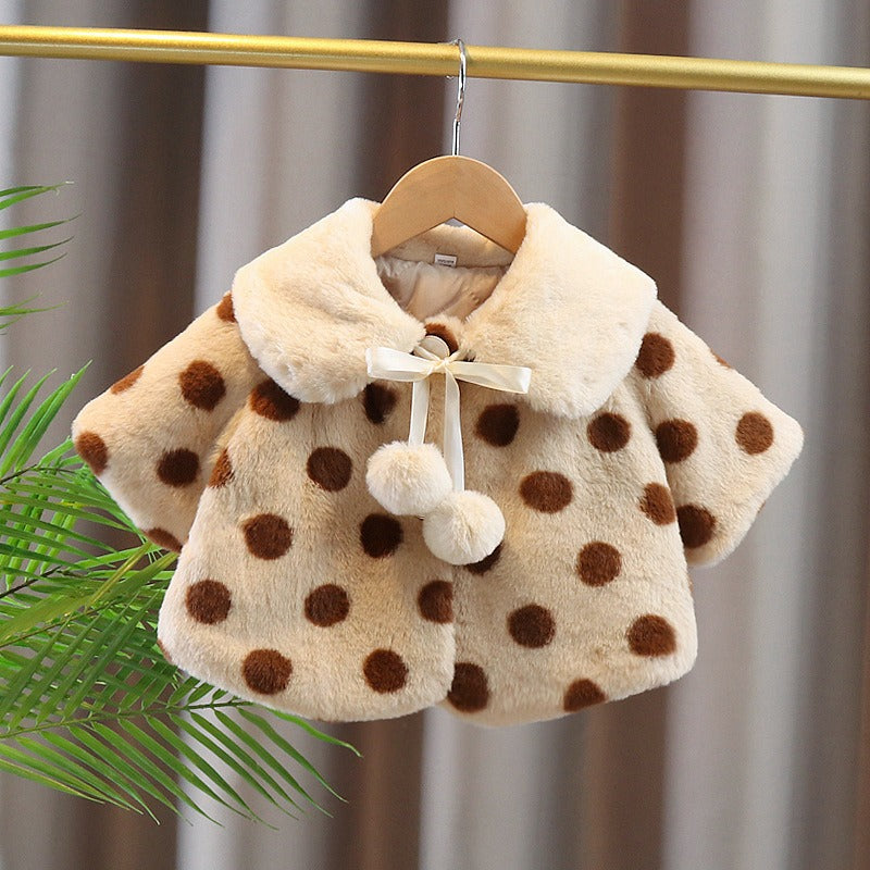 Polka Dot Baby Girls Cozy Coat