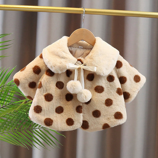Polka Dot Baby Girls Cozy Coat