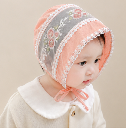 Peachy Embroidered Baby Girls Cap