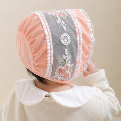 Peachy Embroidered Baby Girls Cap