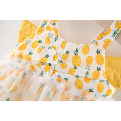 Pineapple fairy dress for toddlers – Ju Ju Jam summer girl outfit

