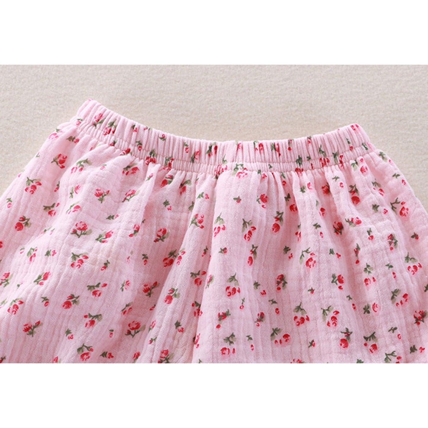 Pink Blossom girls summer set – cute and comfy sleeveless outfit by Ju Ju Jam.

