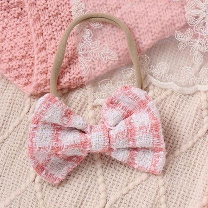 Pink checkered romper dress set for baby girls – Ju Ju Jam fashion

