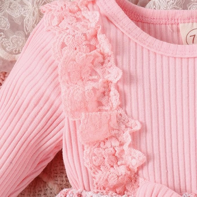 Ju Ju Jam baby girls pink checkered dress set with matching accessory

