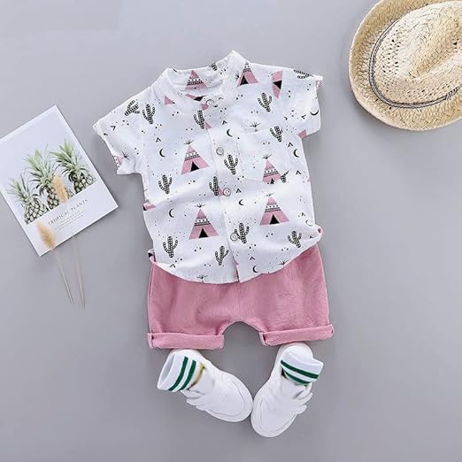 Boys' Pink Dreams outfit set from Ju Ju Jam, including a cozy pink shirt and coordinating pants.