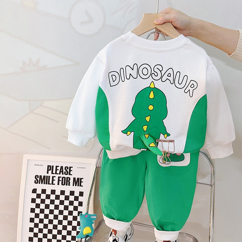 Ju Ju Jam baby boy sweatsuit – playful dino sweatshirt and pants set

