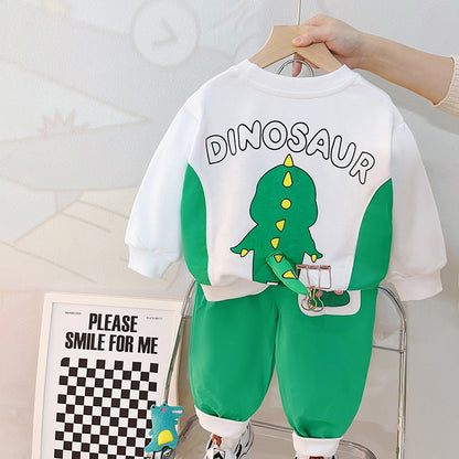 Ju Ju Jam baby boy sweatsuit – playful dino sweatshirt and pants set

