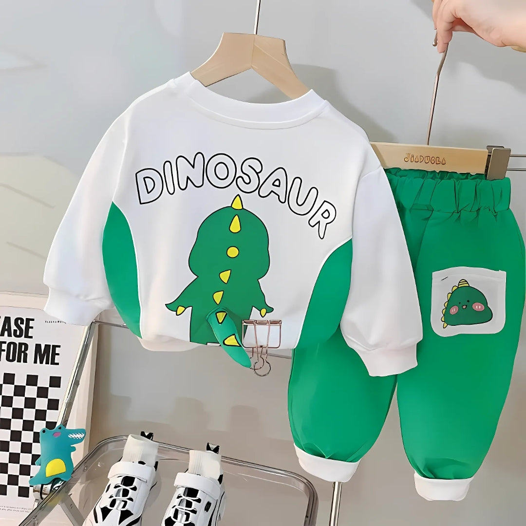 Cute dinosaur themed boys loungewear set – Playful Dino outfit from Ju Ju Jam

