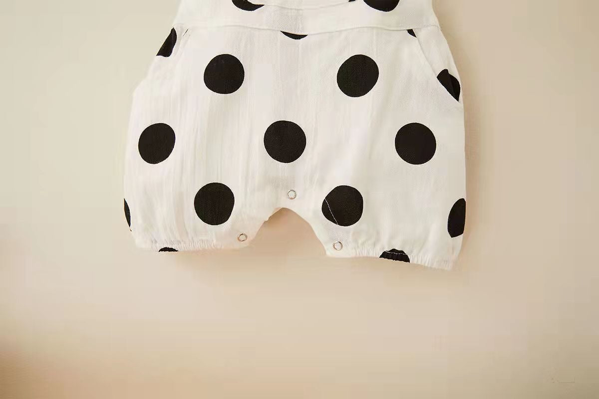 Classic polka dot baby jumpsuit outfit with hat for boys and girls – Ju Ju Jam

