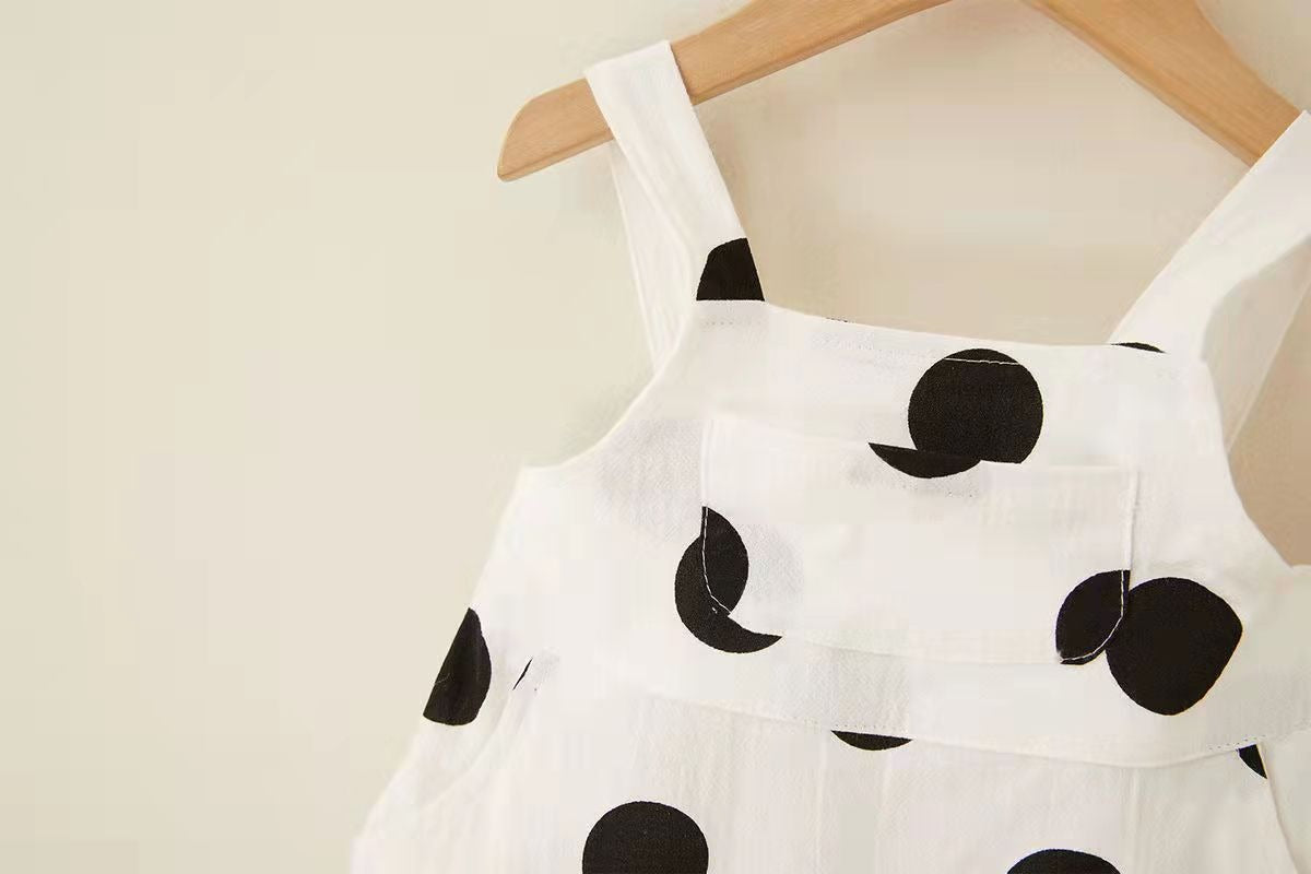 Lightweight polka dot baby outfit with hat for summer – Ju Ju Jam

