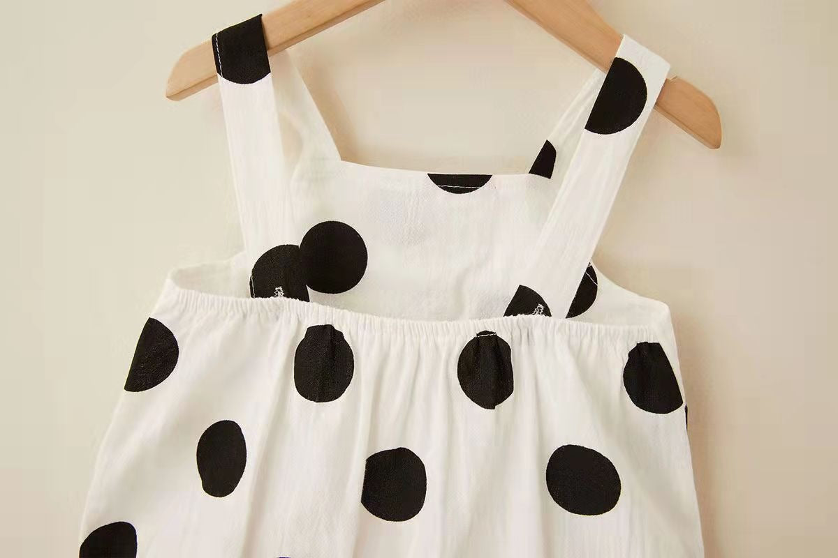 Soft cotton baby romper with polka dots and cute hat – Ju Ju Jam Polka Pop

