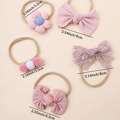 Ju Ju Jam pink baby hair set – 5 elegant and cute accessories for baby girl hairstyles.

